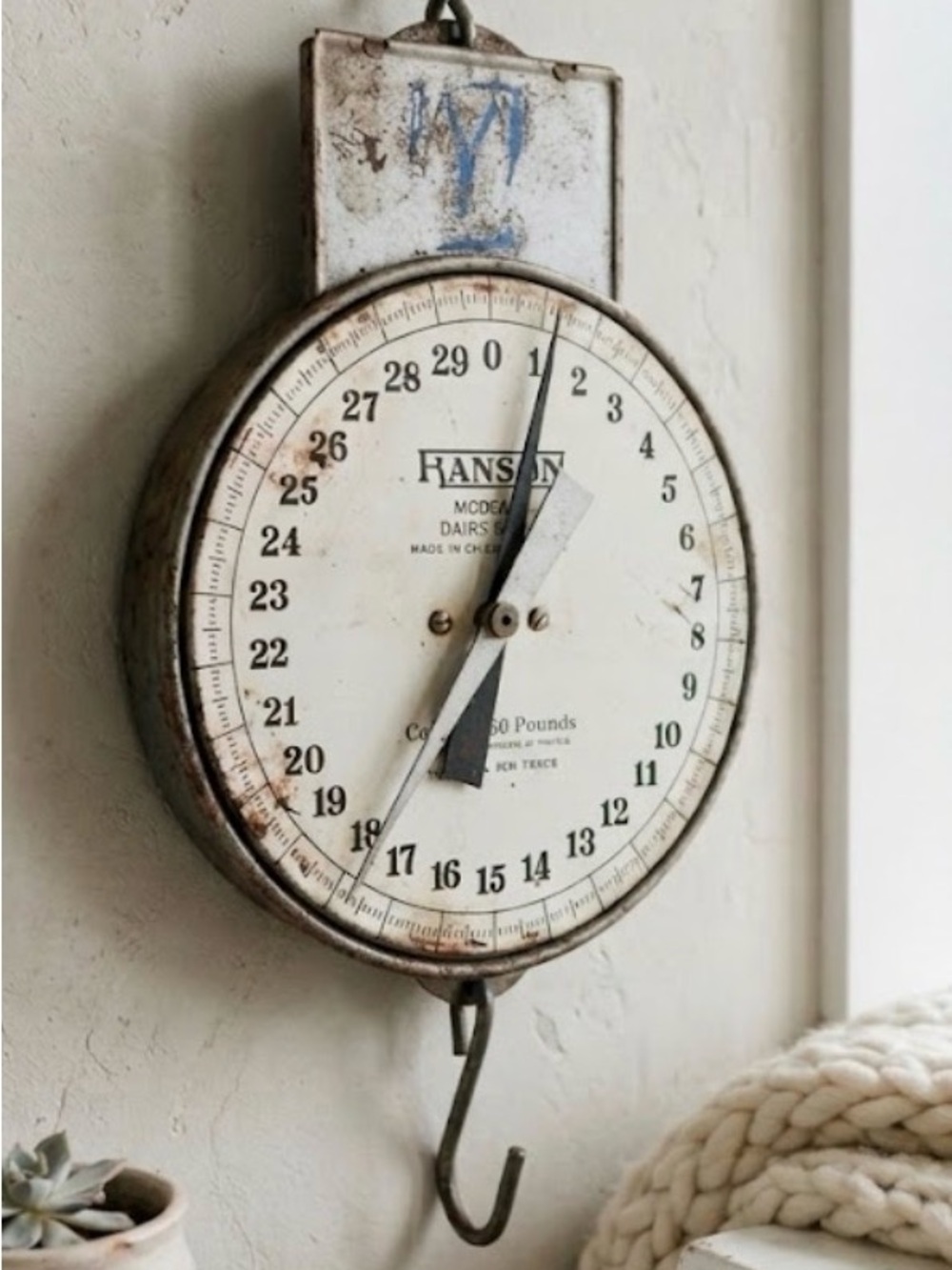 Authentic Vintage Hanson Model 60 Dairy Scale - Made in Chicago